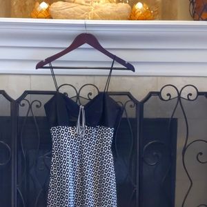 Elegant black and white dress